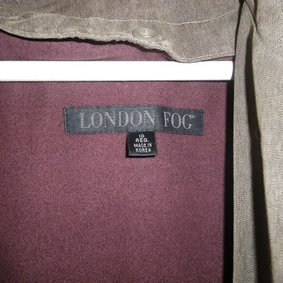 Vintage Unisex Classic London Fog Microfiber Trench Coat w/ Fleece Lining - Picture 5 of 9